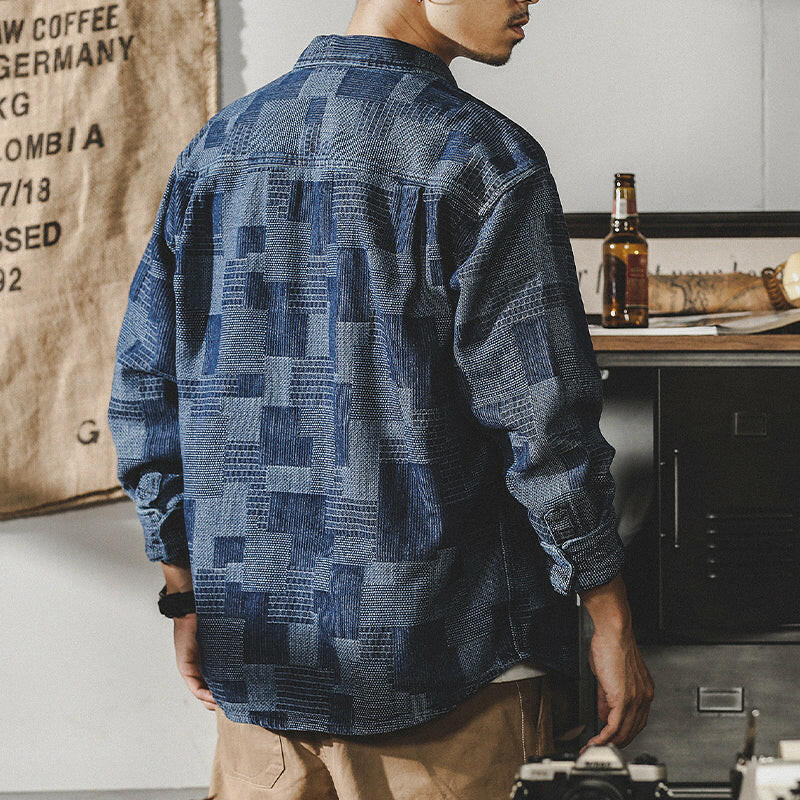 CHIKAYASU | 長袖チェックレトロシャツ P0087