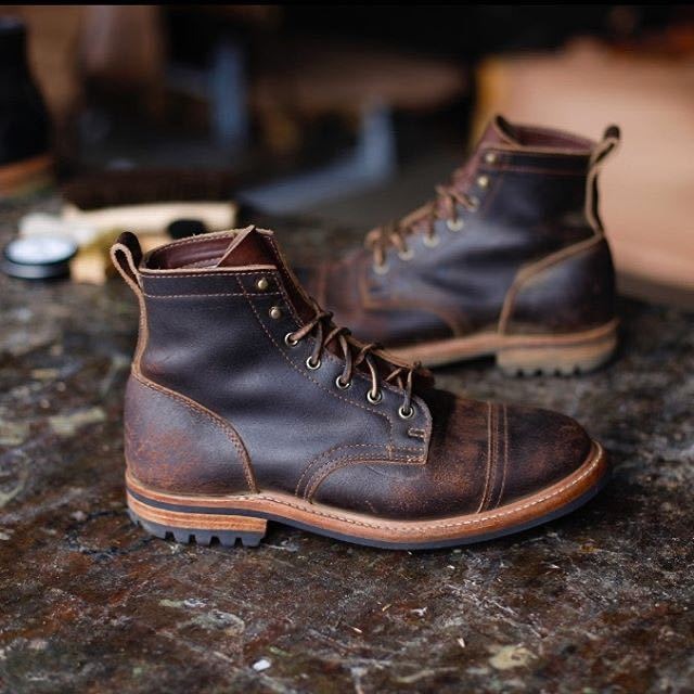 Bonifacio | メンズエンケルブーツ – レザー風 – レースアップ – キャップトゥ – グリップの効いたゴムソール