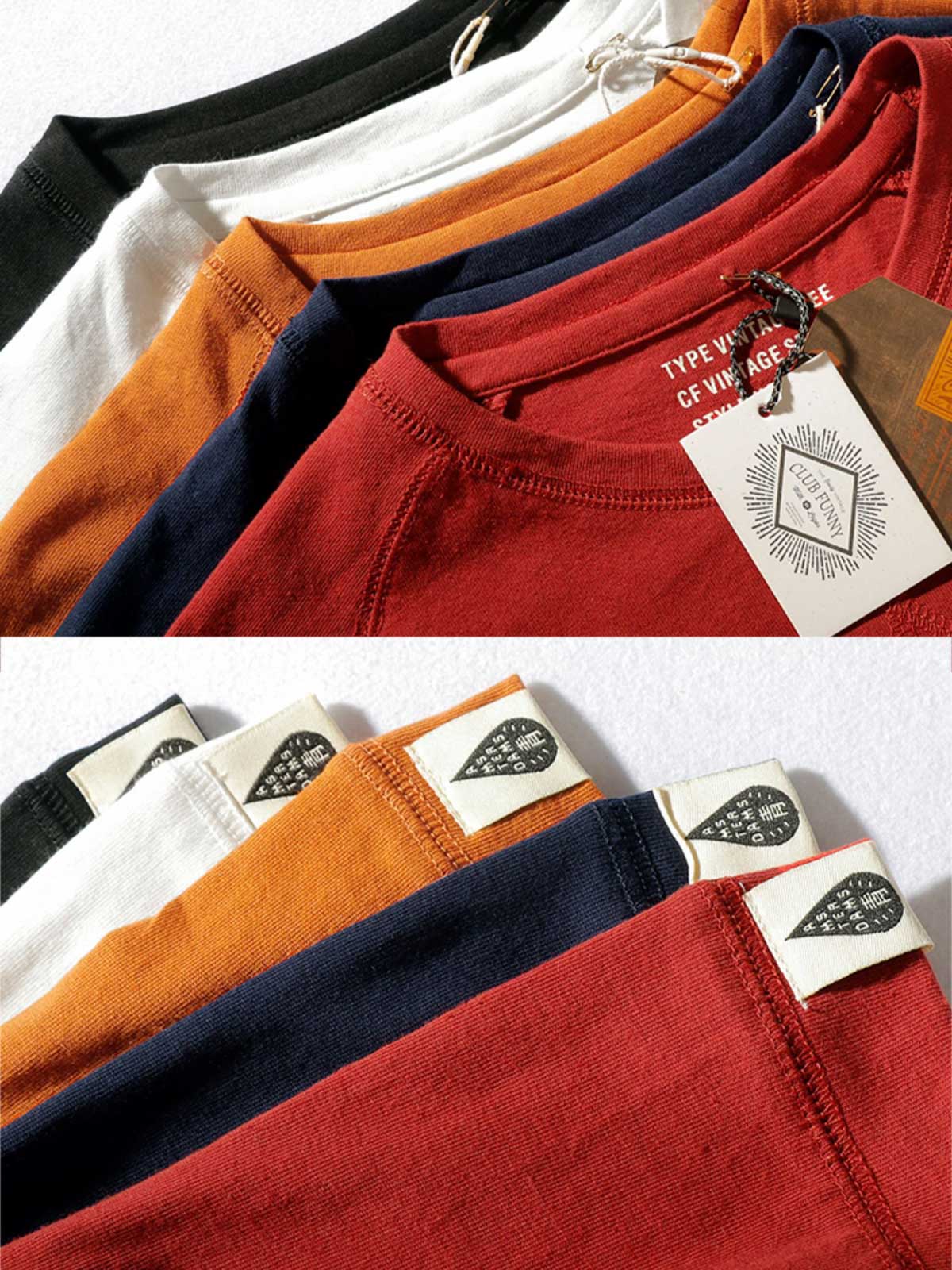 メンズ コットン半袖クルーネックTシャツ — 5色展開のデイリーカジュアルウェア