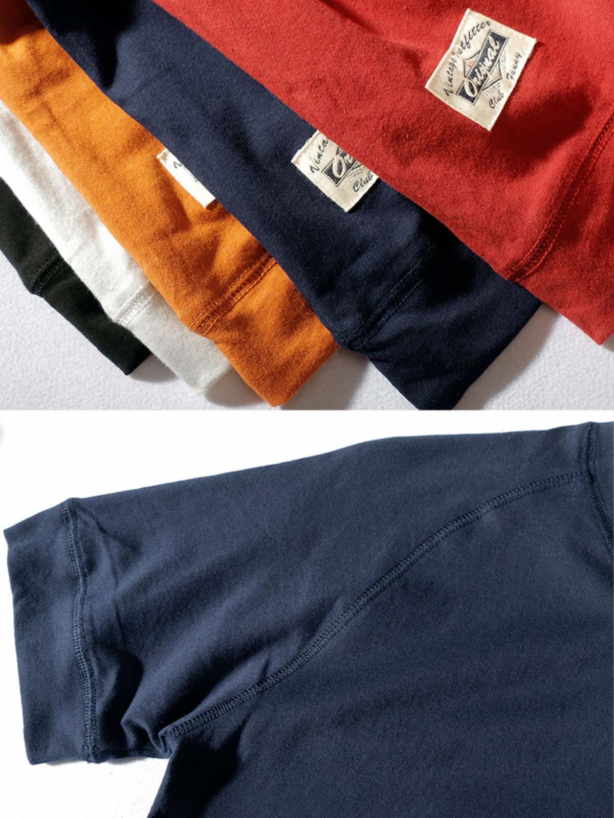 メンズ コットン半袖クルーネックTシャツ — 5色展開のデイリーカジュアルウェア