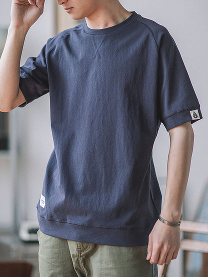 メンズ コットン半袖クルーネックTシャツ — 5色展開のデイリーカジュアルウェア