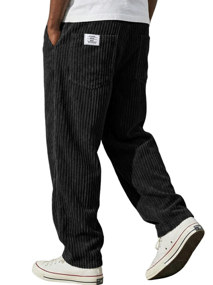 2026 Spring New Mens Loose Straight Casual Pants Vertical Stripe Trend Long Pants Fashion Comfortable