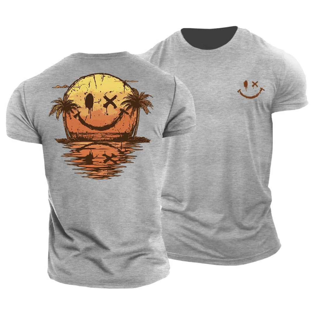 SHINJI- 夏のスマイリー海Tシャツ (1+1 無料)