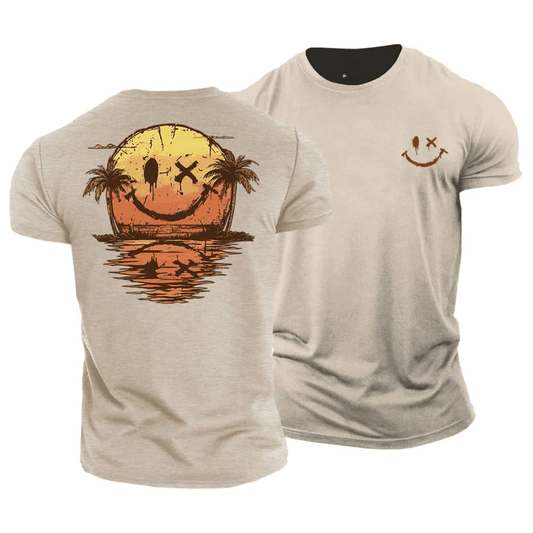 SHINJI- 夏のスマイリー海Tシャツ (1+1 無料)